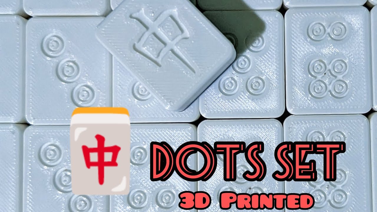Mahjong Tiles - Dots Set (3D Printed)