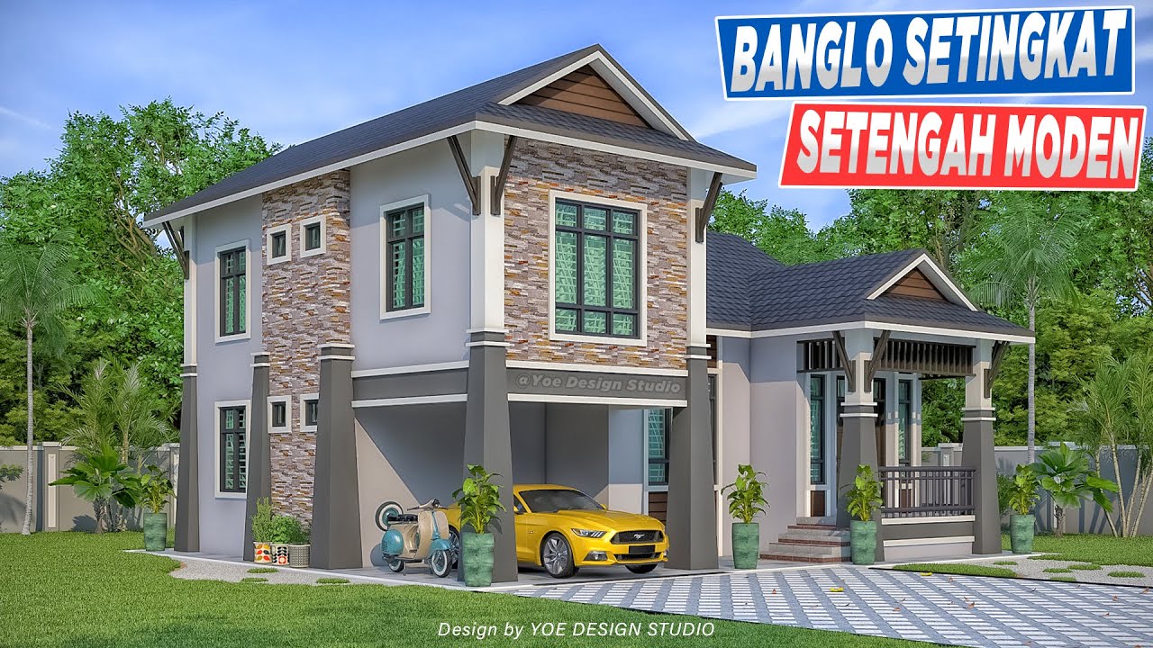Rumah Setingkat Setengah Moden | 4 Bilik Tidur 3 Bilik Air (40'x39' 1,752Kps)