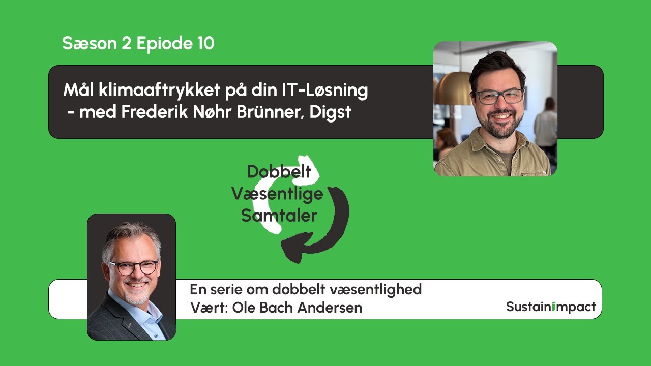 s2e10 - Mål klimaaftrykket på din IT-Løsning med Frederik Nøhr Brünner fra Digitaliseringsstyrelsen