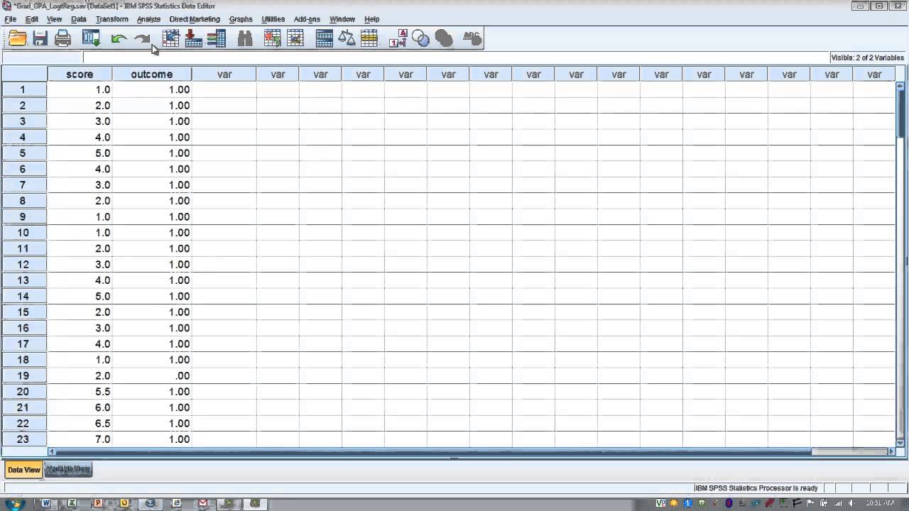 How to Use SPSS- Receiver Operating Characteristics (ROC) Curve Part 1
