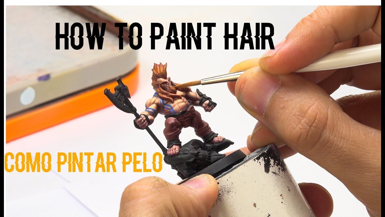 How to paint a dwarf (hair) - Como pintar un enano (pelo) - Angel GiraldeZ