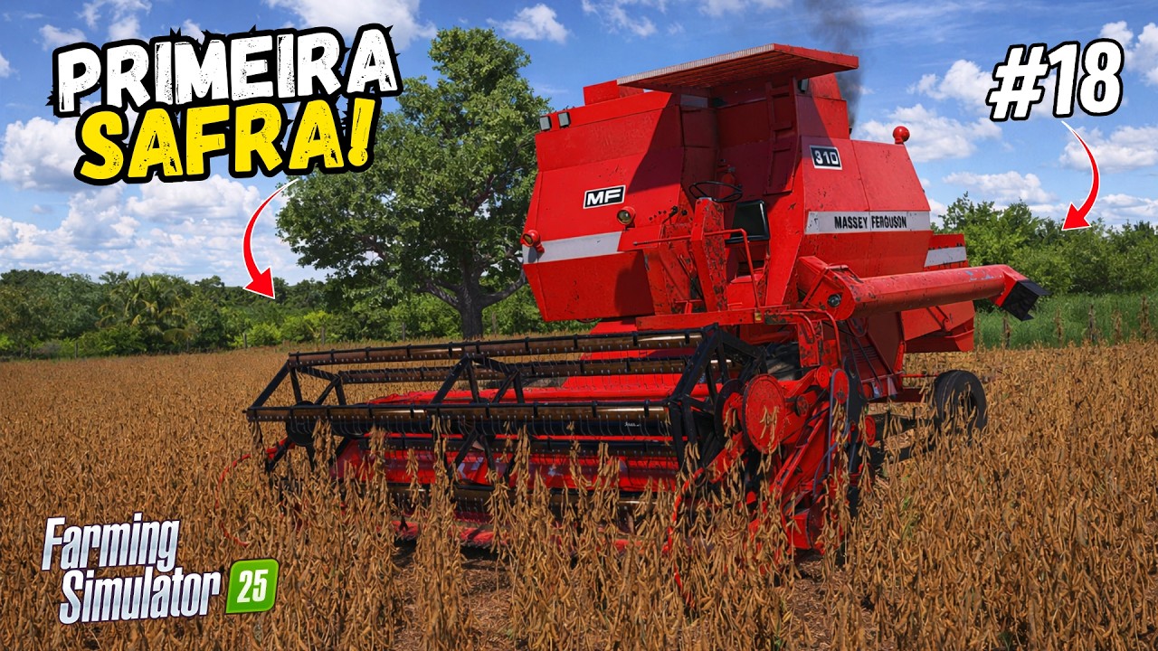 INICIAMOS A PRIMEIRA COLHEITA DA FAZENDA - FARMING SIMULATOR 25 - EP 18 ( FAZENDA CEDRO ALTO )
