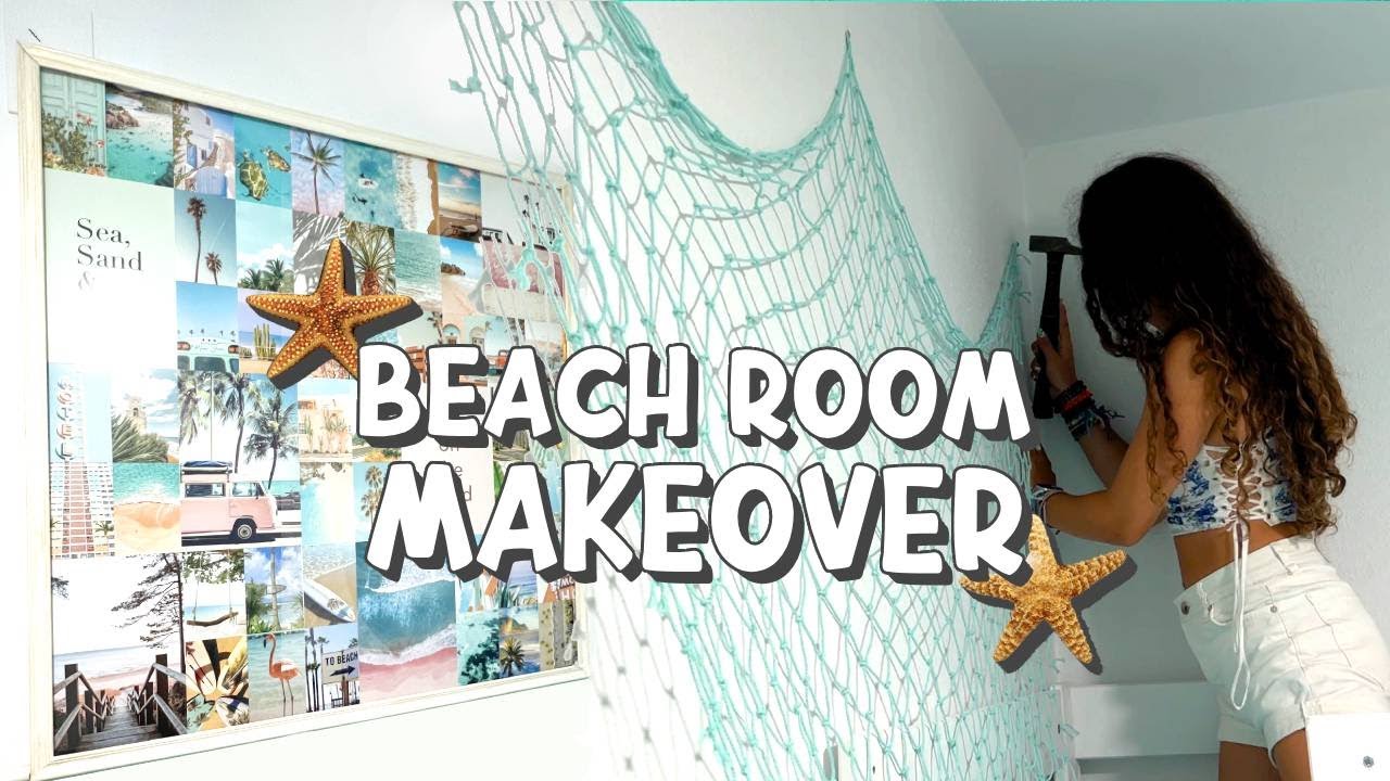DECORANDO MI HABITACION DE LA PLAYA 🦀 BEACH ROOM MAKEOVER 💙 EL MUNDO DE CLODETT