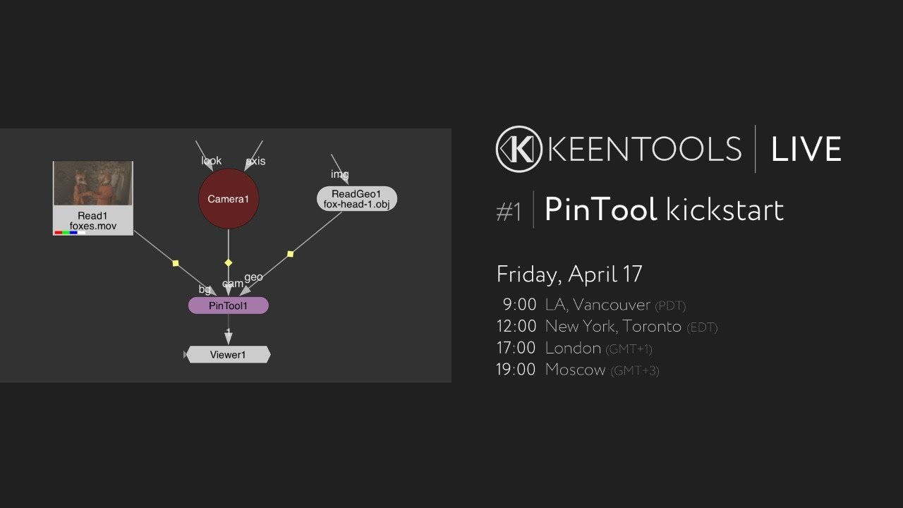 PinTool Kickstart - KeenTools LIVE (17 Apr 2020, EN)