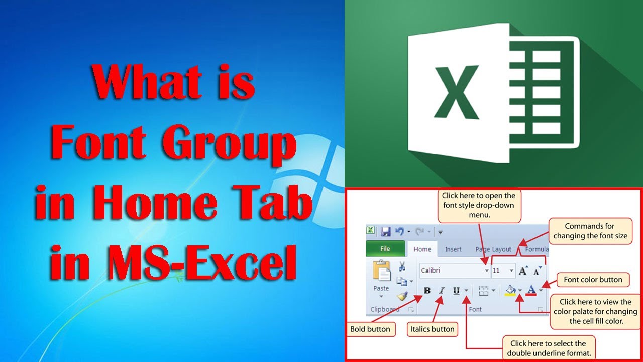 What is Font Group in Home Tab in MS Excel || All Options in Font Group in MS Excel