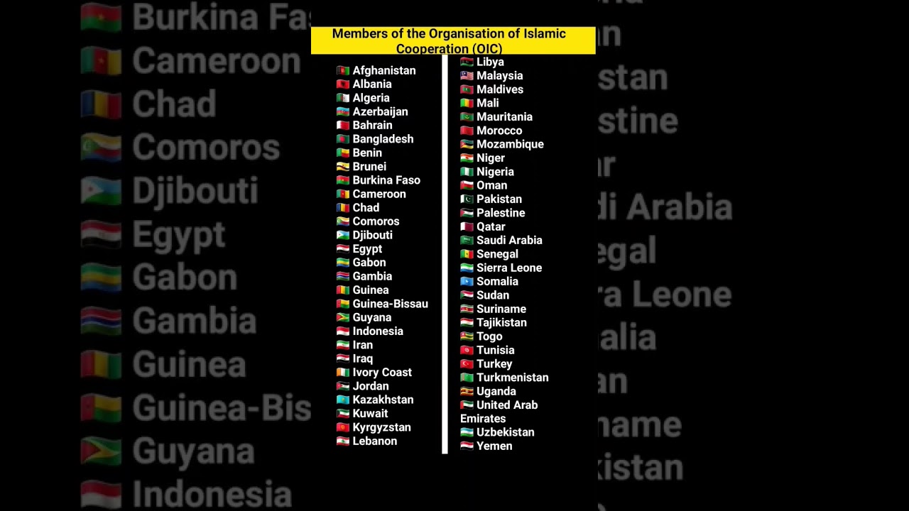 Members of the&nbsp;Organisation of Islamic Cooperation (OIC) #shorts #short #oic