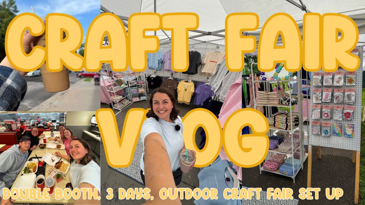 I MADE HOW MUCH IN 3 DAYS?!✨🛍️ 250+ Sales, Outdoor Double Booth Craft Fair Set-Up Vlog