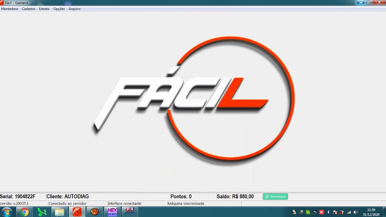 Demonstração Software FG Calculadora - Uso FACIL Gamarra - IMMODATA VW VDO UDS - AUTODIAG