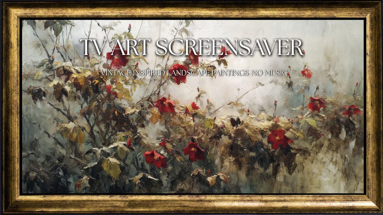 Framed Vintage  Still Life TV Screensavers loop  No Music  Ambient Art for Smart TVs & Living Rooms