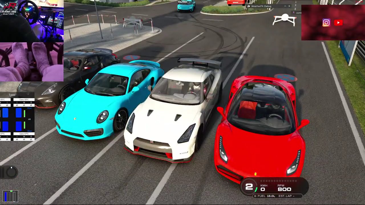 Nürburgring Chill Laps In A Nissan GT R In Assetto Corsa | Asetek La prima Steering wheel gameplay