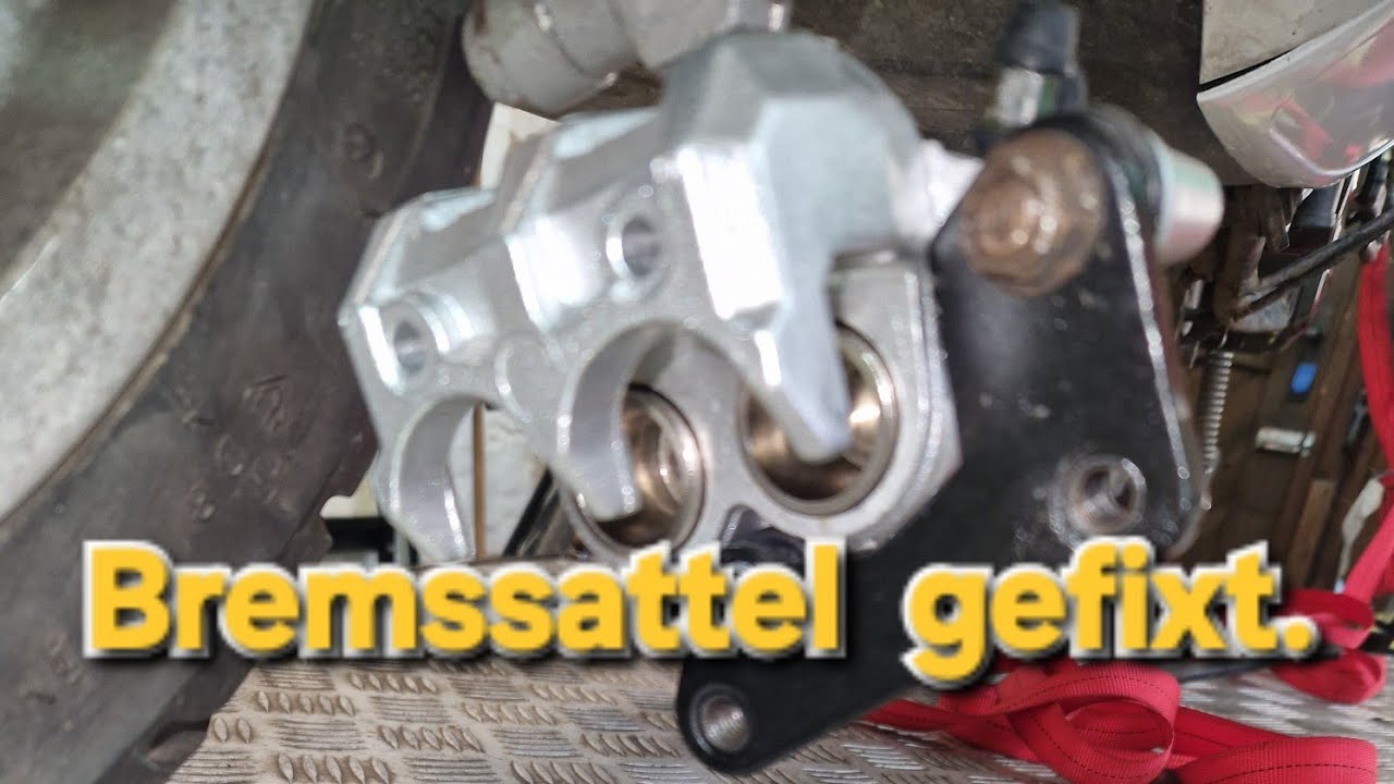 Rex RS 700 werden wir den neuen Bremssattel von der Vorderbremse fixen können.