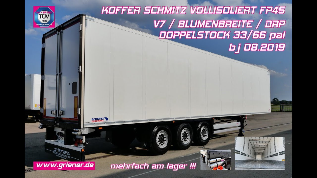 lfd 11760 / TROCKENFRACHTKOFFER SCHMITZ 3-achs FP45 VOLLISOLIERT/DOPPELSTOCK V7 www.griener.de