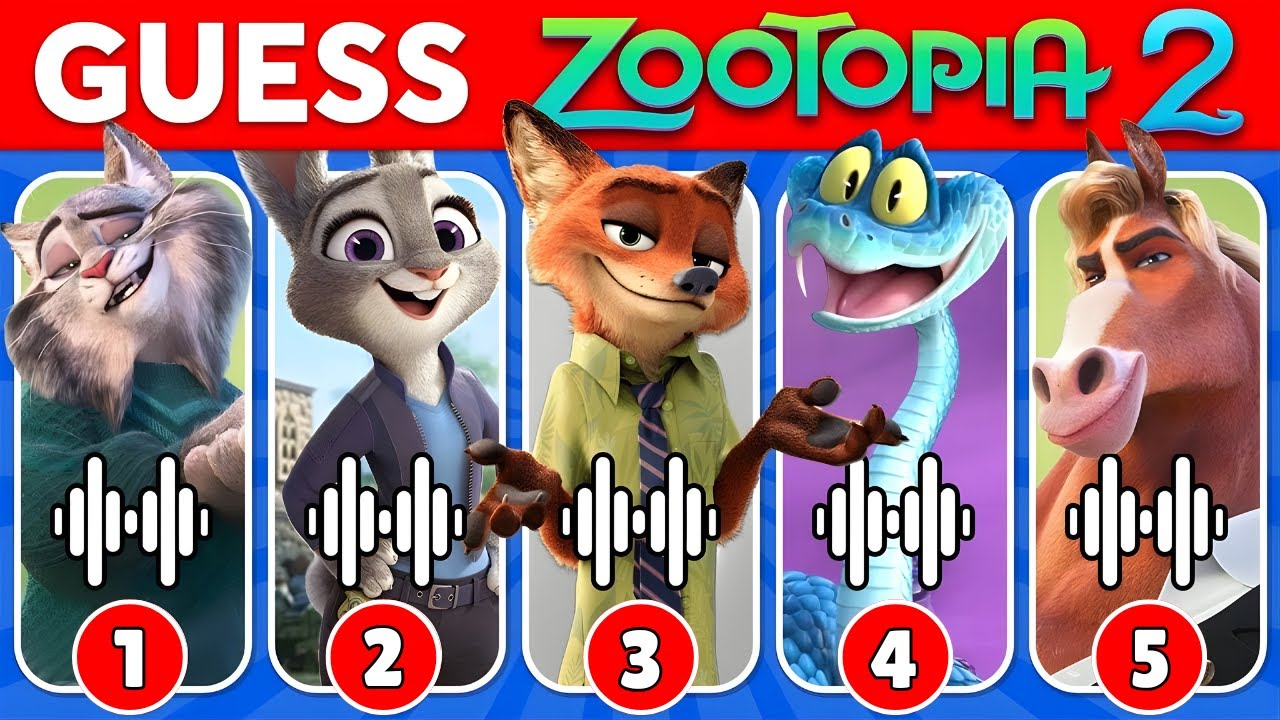 Guess Zootopia 2 Movie Characters by Voice & Emoji ~ Judy🐰Nick🦊Gary🐍Flash🦥~ Ultimate Zootopia Quiz