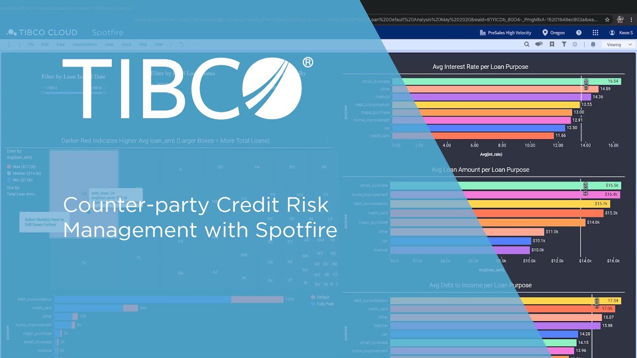 Counter-party Credit Risk Management with Spotfire