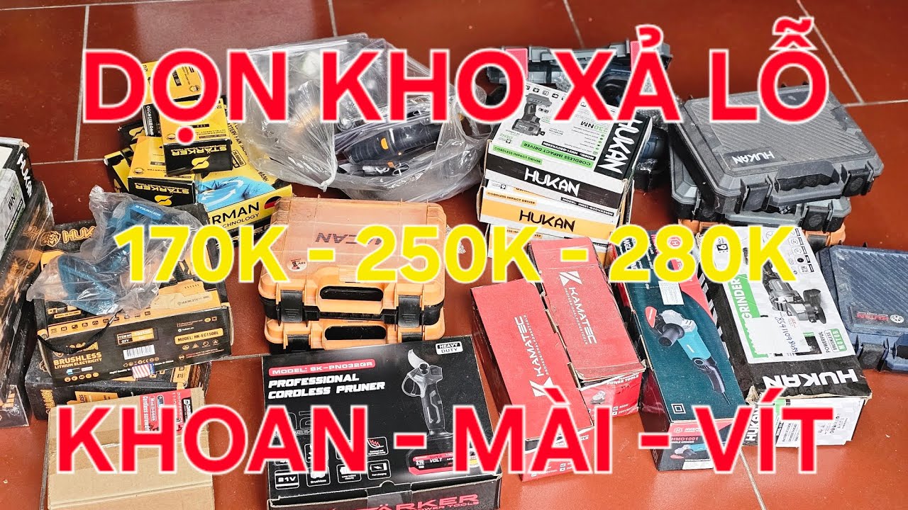 DỌN KHO XẢ LỖ - Rất nhiều các mã khoan, mài, vít xả lỗ 100K 