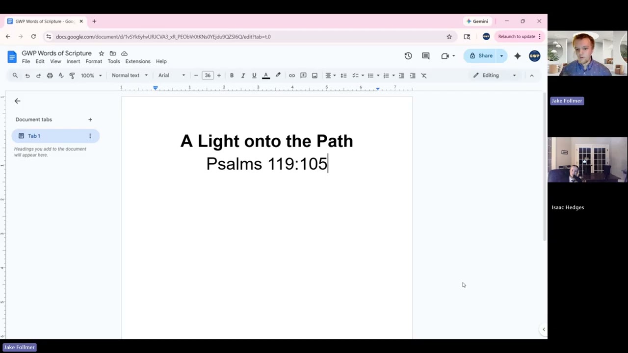 GWP Words of Scripture: March 12, 2026