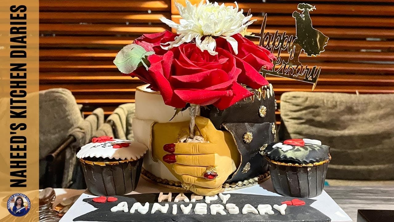 26th Wedding Anniversary Theme Cake Recipe | Fondant Cake ( Part 1 ) | Naheed’s Kitchen Diaries 
