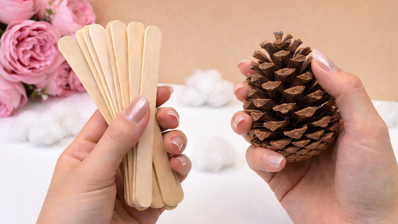 GENIUS! Incredible IDEA using ordinary cotton and Pine Cones! The Result is Surprising! DIY