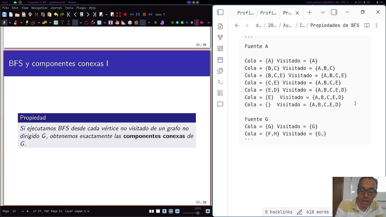 Arboles y grafos PUJ 2026-1 C13-2 Propiedades DFS y BFS II