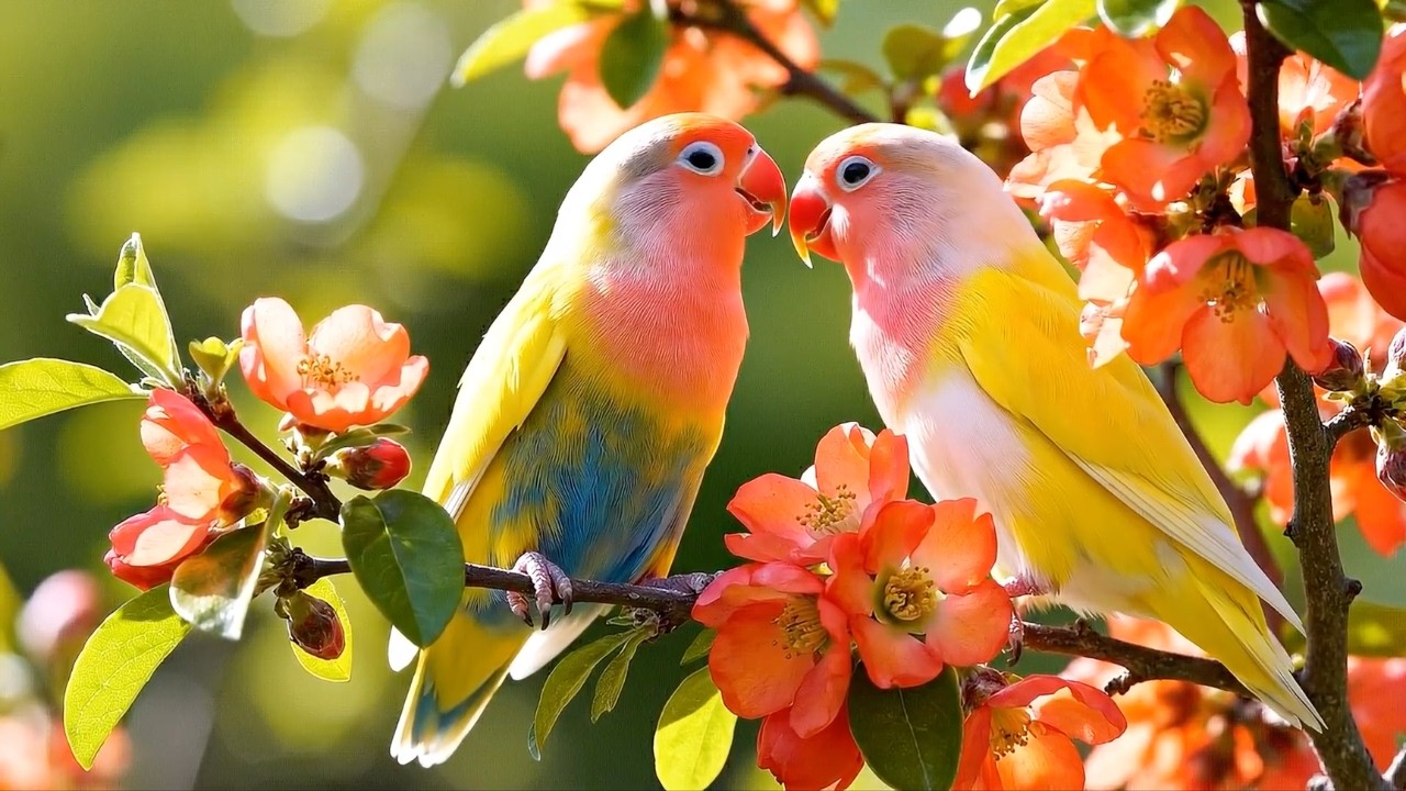 Relaxing Piano Music for Stress Relief | Bird Song & Beautiful Spring Blossoms | Calm Mind Healing🌿