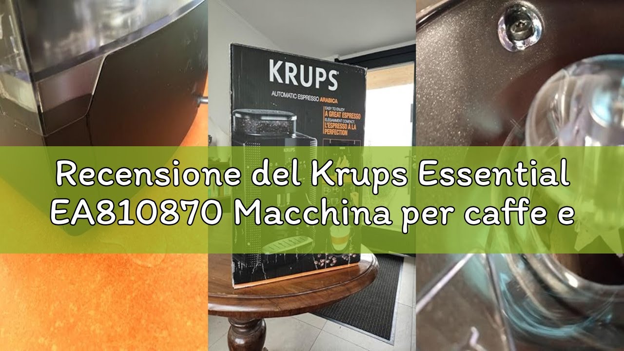 Recensione del Krups Essential EA810870 Macchina per caffe espresso, Riscaldamento rapido, Beccuccio