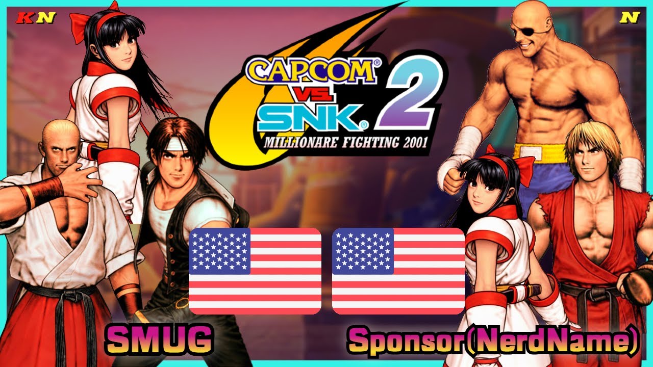 Capcom Vs. SNK 2 || smugginyou 🇺🇸 VS 🇺🇸 Sponsor(NerdName) || FLYCAST FIGHTCADE 2