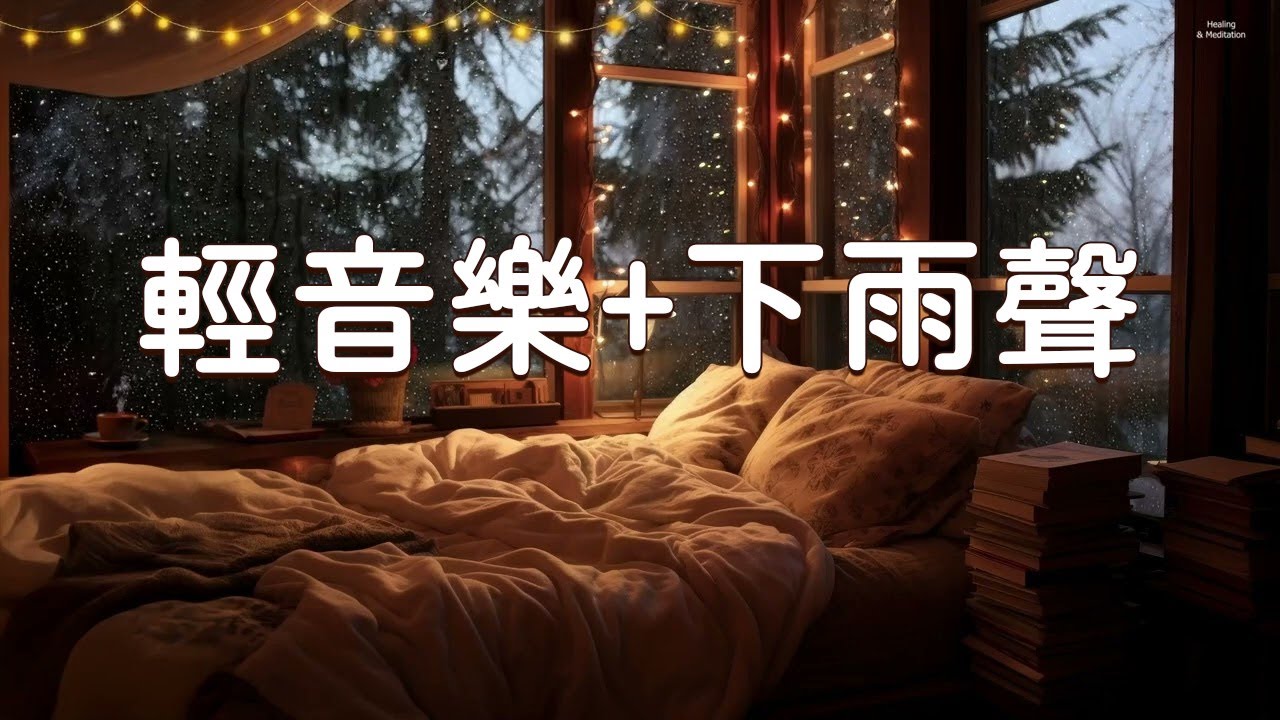 【快速入睡催眠曲】輕音樂+下雨聲白噪音｜聆聽大自然，睡眠，助眠，真實雨聲，學習，冥想，放空，解壓，遠離抑鬱