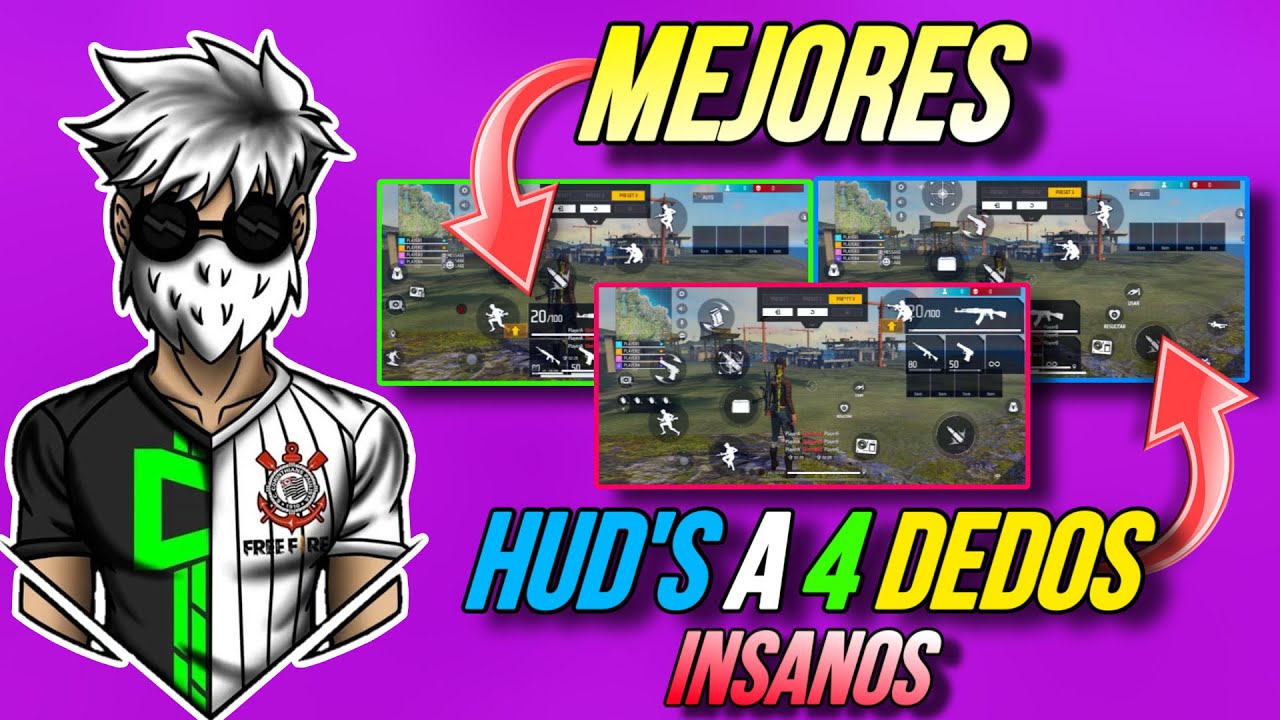 ✅Los Mejores Custom Hud  A 4 Dedos Para Jugar Free Fire En Celular📱 En 2023🎉
