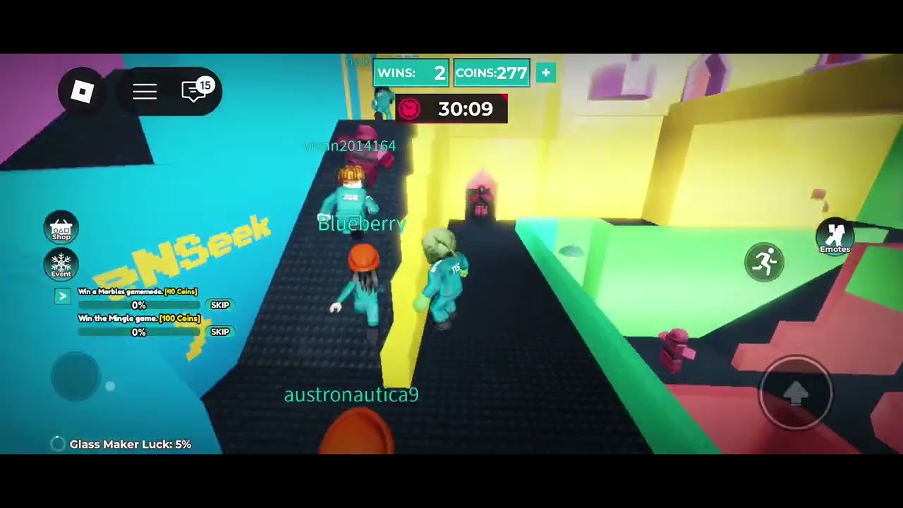 playing squid game