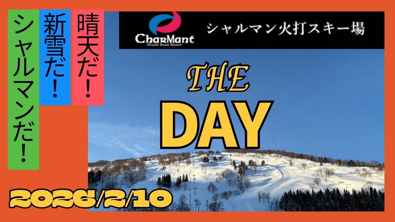 [#シャルマン火打 ]パウダーだ！晴天だ！シャルマン火打スキー場2026年2月10日