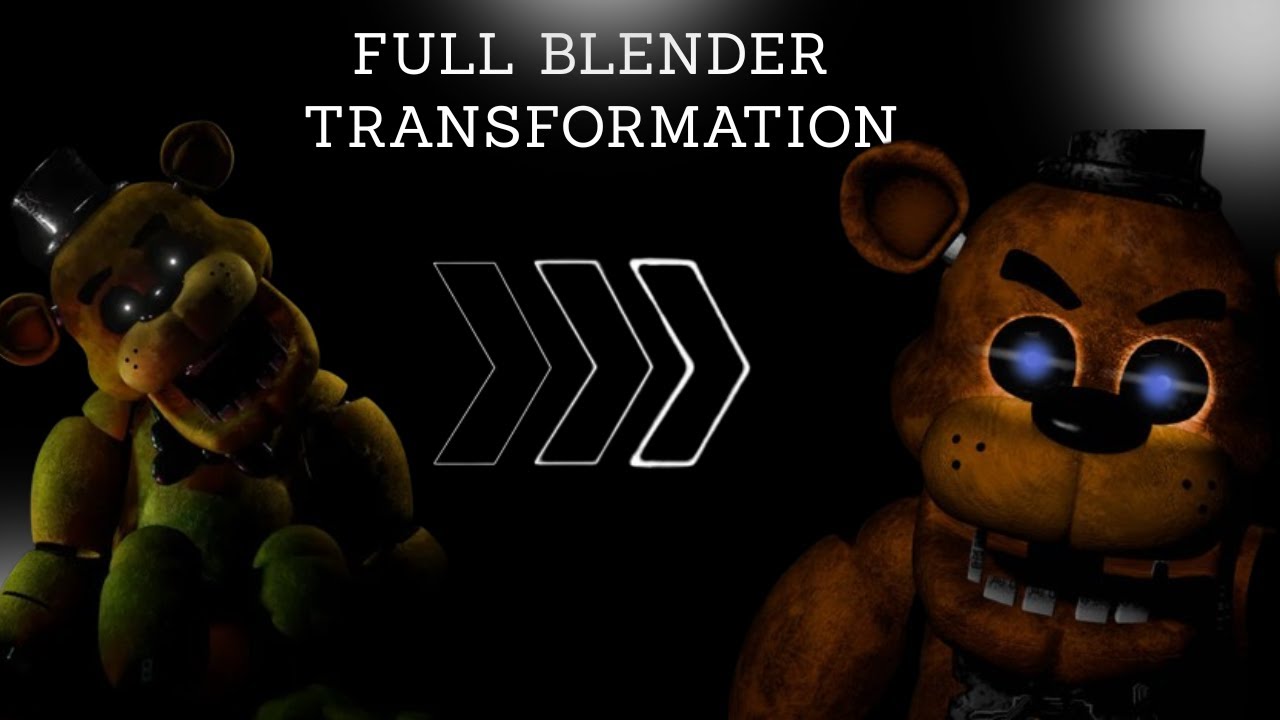 i turned golden freddy in freddy fazbear (blender)