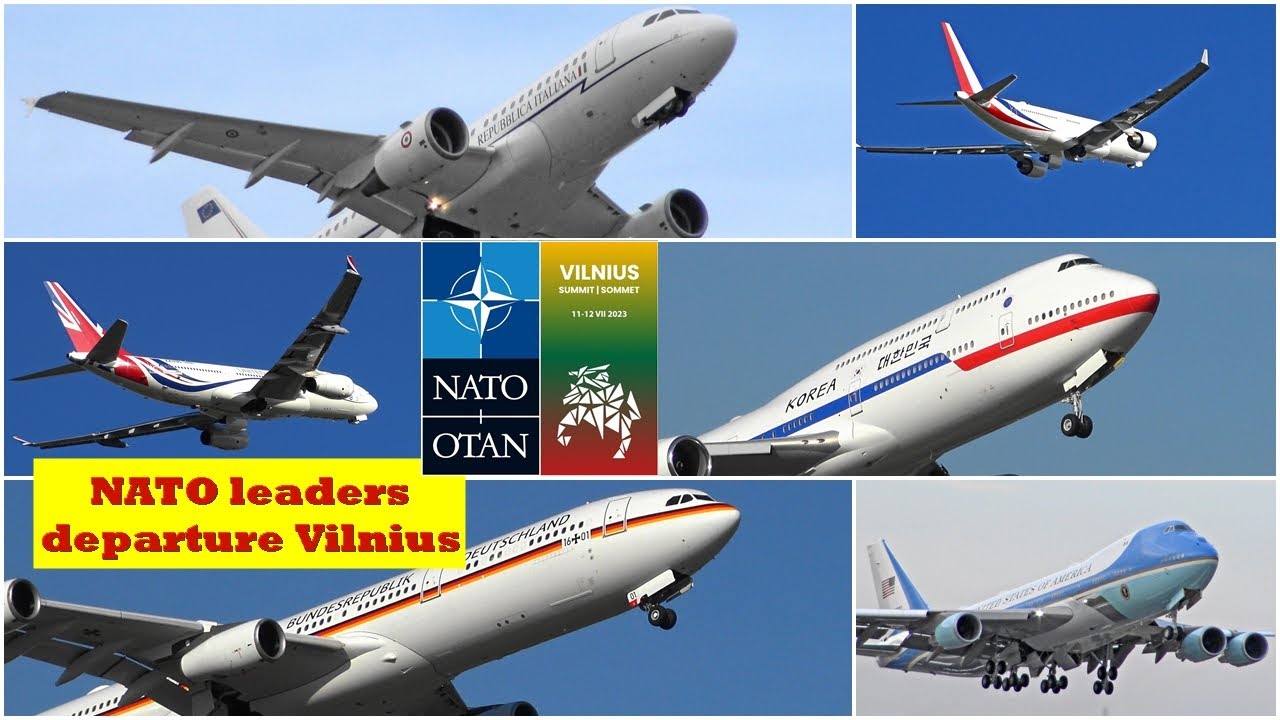 NATO Summit. World leaders leaving Vilnius.