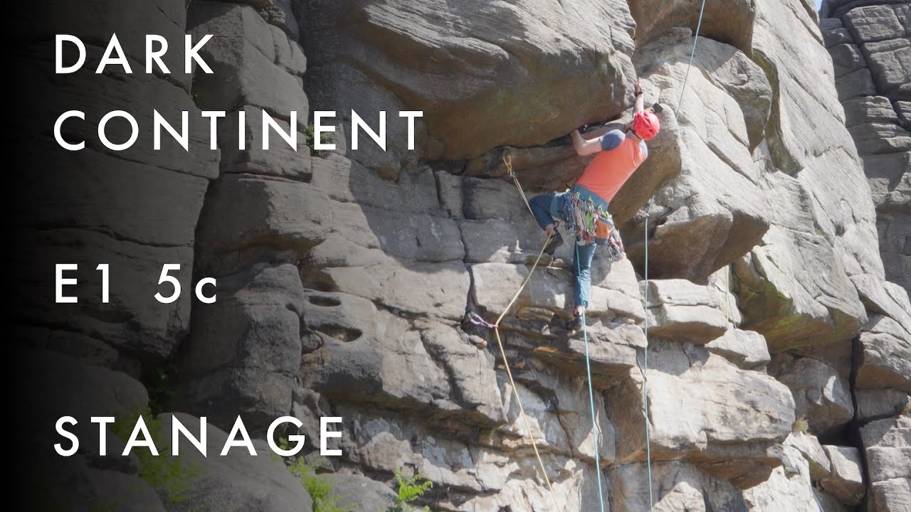 Confounded at Stanage - Dark Continent - E1 5c