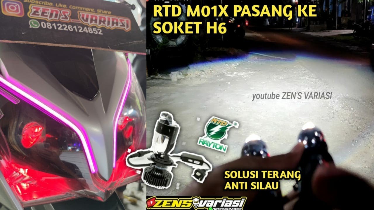 LED RTD M01X PASANG DI HONDA VARIO 125 OLD‼️RTD m01x AC DC 36watt