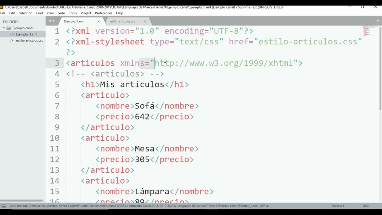 1. Formatear XML -  Parte 1