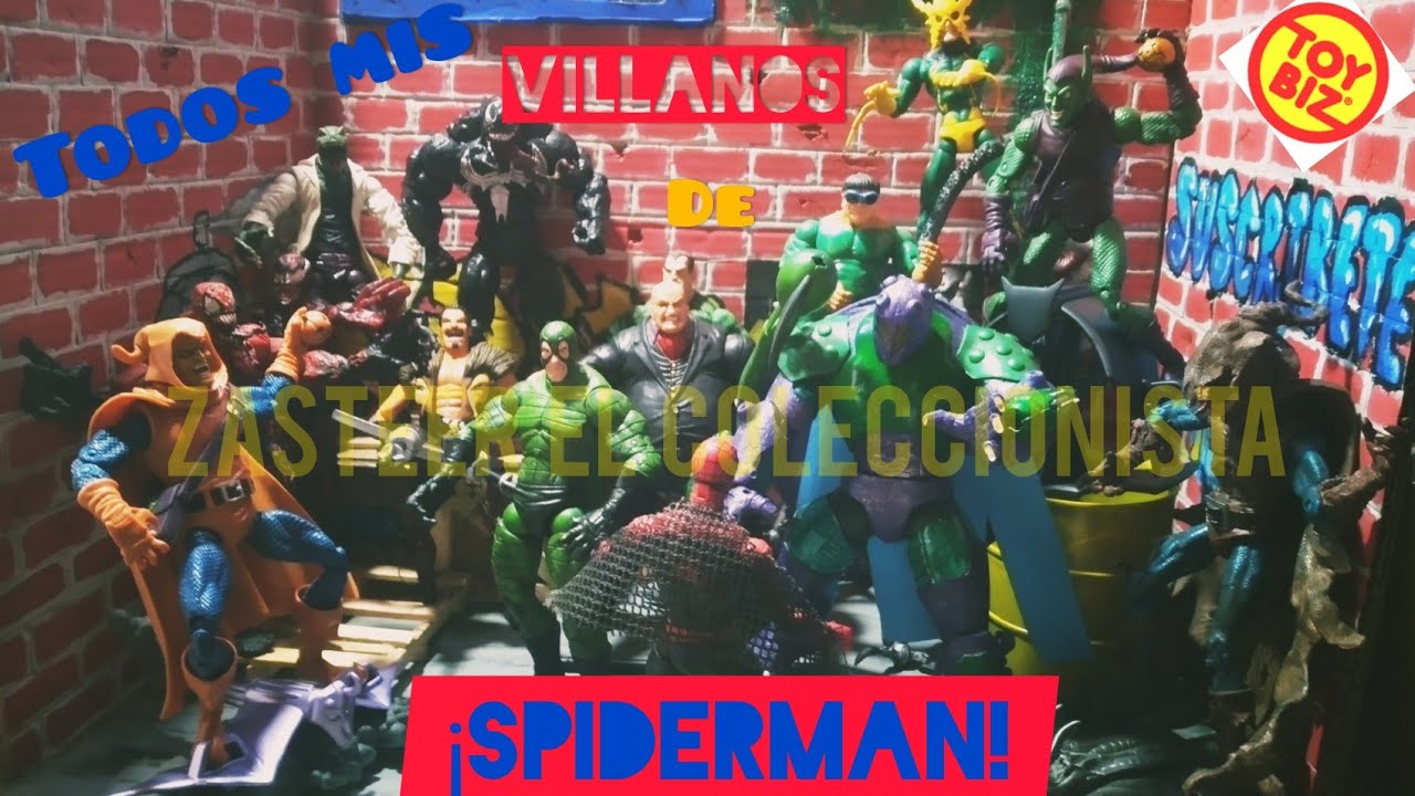 Toda mi colección de enemigos de Spiderman ¡toy biz!