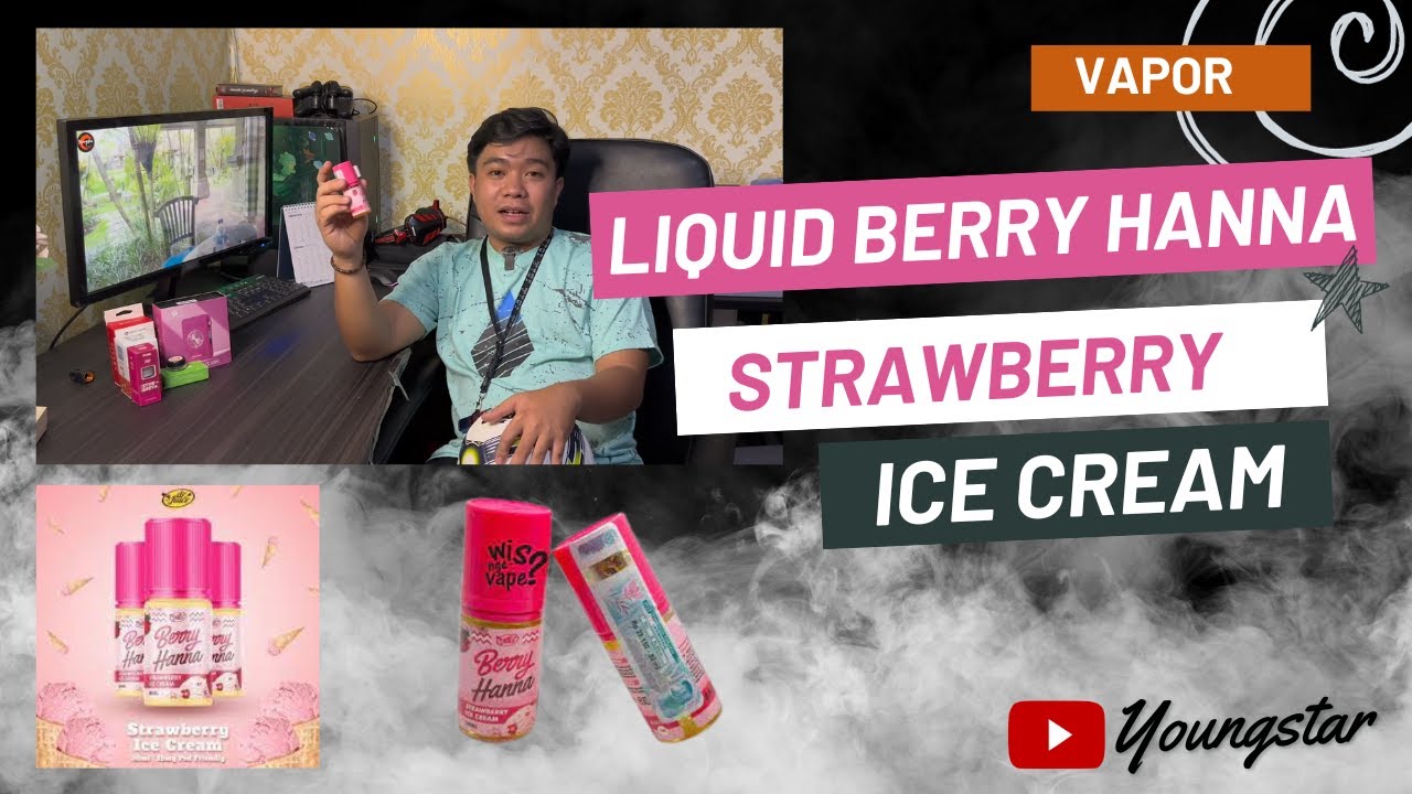 RIVIEW LIQUID SALTNIC BERRY HANNA : RASA STRAWBERRY ICE CREAM,, MANIS TAPI...