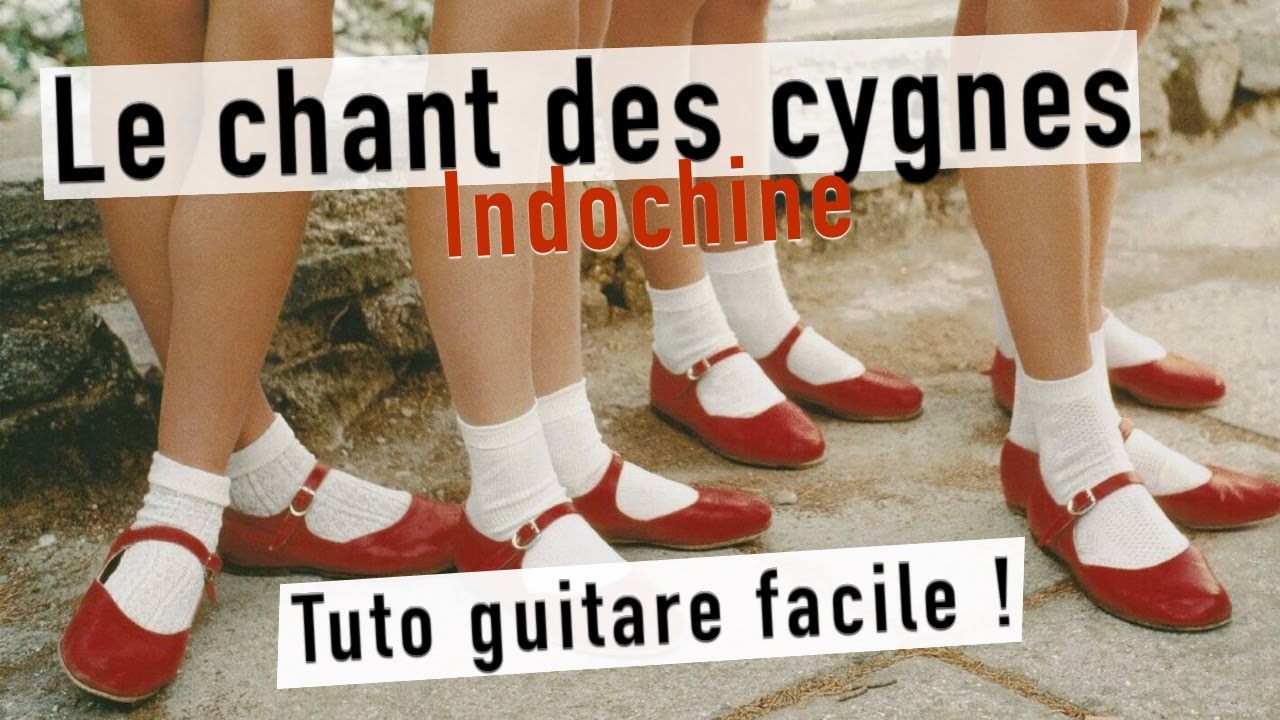 Le chant des cygnes - Indochine - Tuto guitare facile en français (TABS)