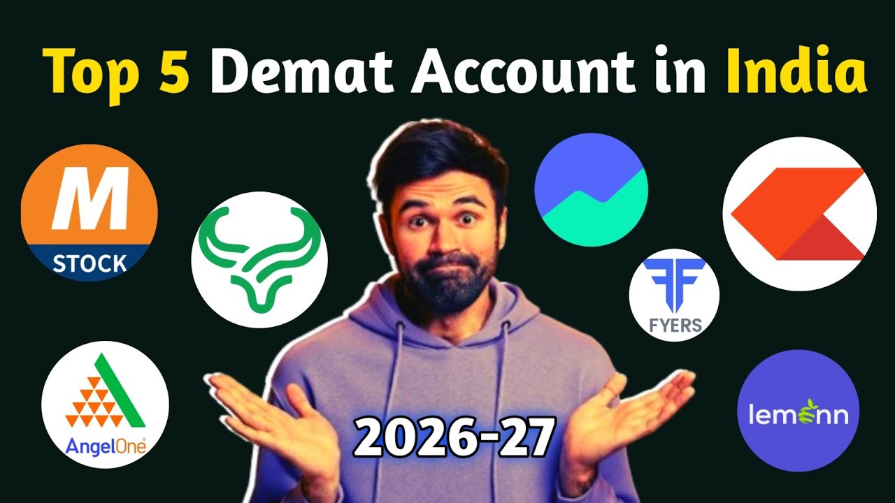 Top 5 Demat Account in India 2026 : Zerodha vs Groww vs Upstox vs Angel One vs icici direct 
