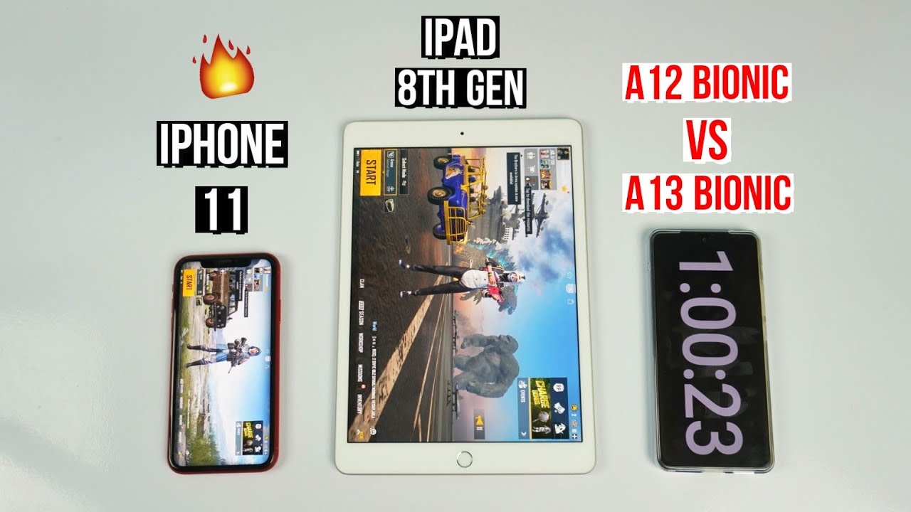 iPhone 11 vs iPad 8th Gen Pubg Test, Heating and Battery Test | A12 Bionic vs A13 Bionic 🔥
