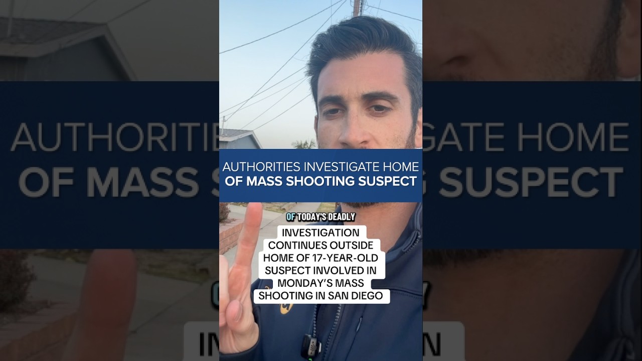 San Diego Mass Shooting update from outside one of suspect's home
