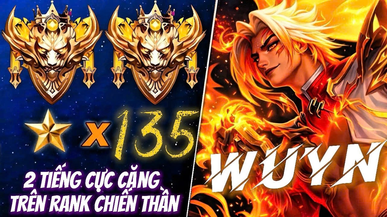 ( Solo Rank ) Siêu Tổng Hợp Những Trận Đấu Siêu Căng Thẳng Gánh Team Rank Chiến Thần 135* Của Wuyn