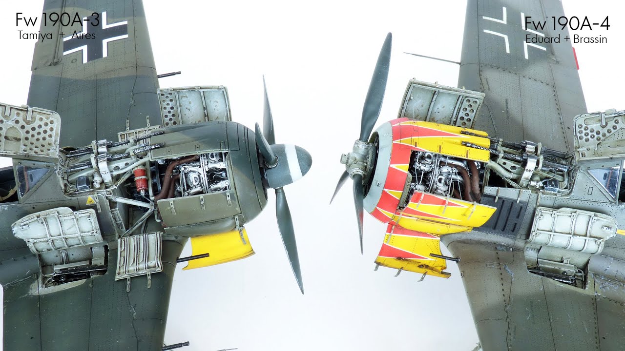Focke Wulf  Fw 190 1/48 Eduard + Brassin vs. Tamiya + Aires