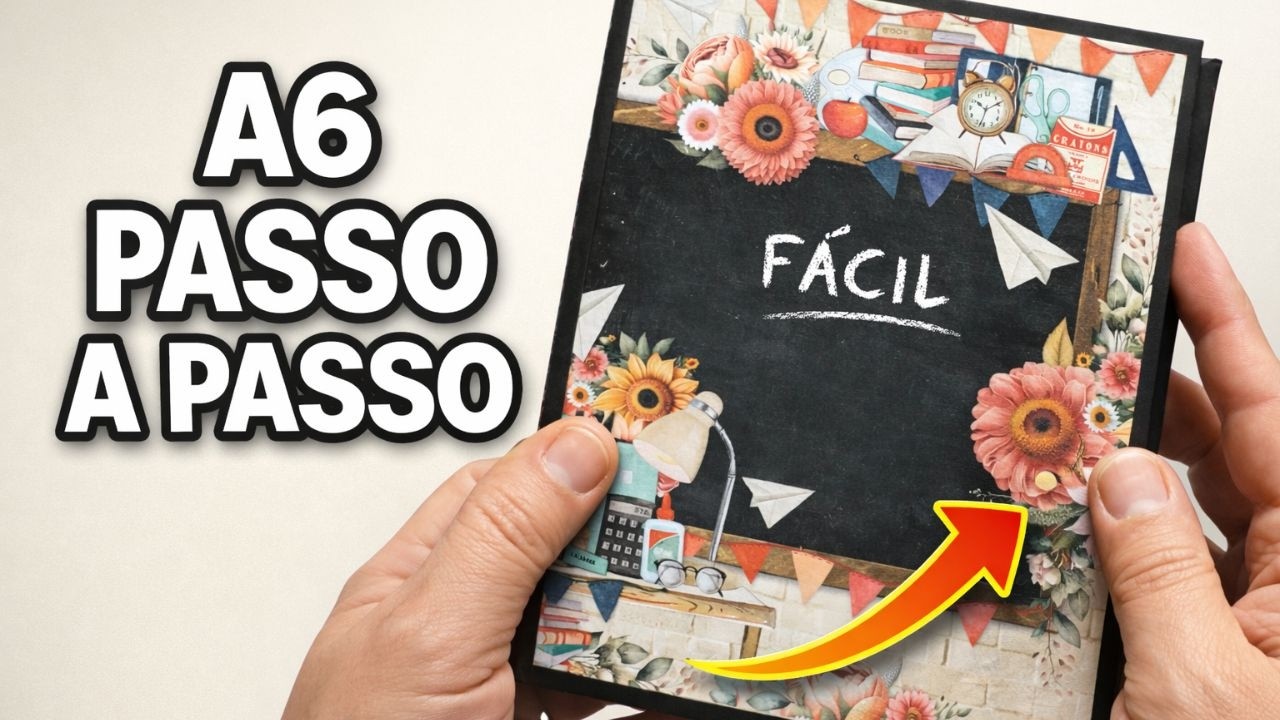 DIY Porta Bloco de Notas Capa Dura | Fácil e Rápido