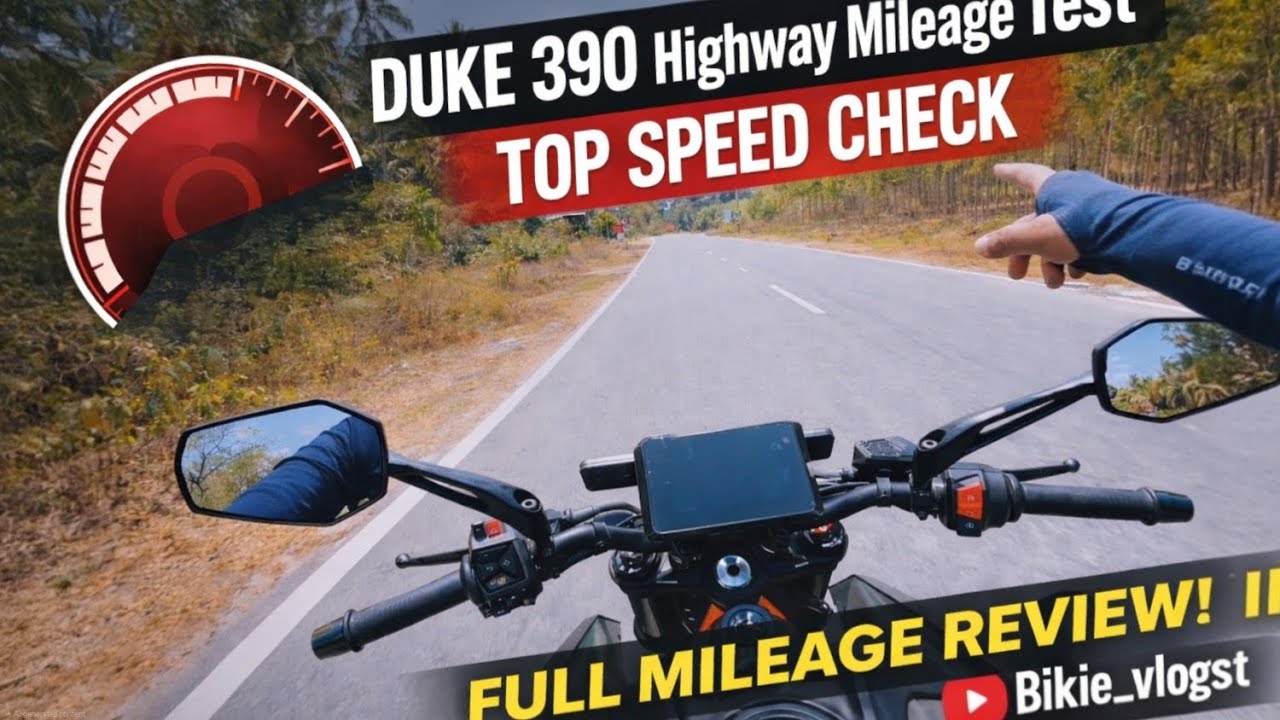 Duke 390 Gen 3 Highway Mileage Test + Top Speed Check 🔥 Real Numbers!