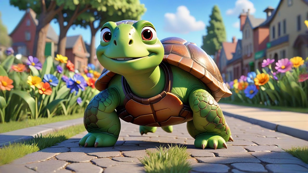 The Turtle Who Loved to Race 🐢🏁 | Funny Turtle Song for Kids | Preschool Learning Video