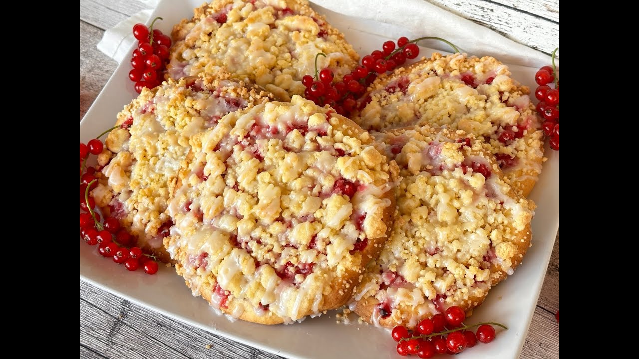 Leckere Johannisbeer - Streuseltaler wie vom Bäcker - Thermomix® TM31® / TM5® / TM6®