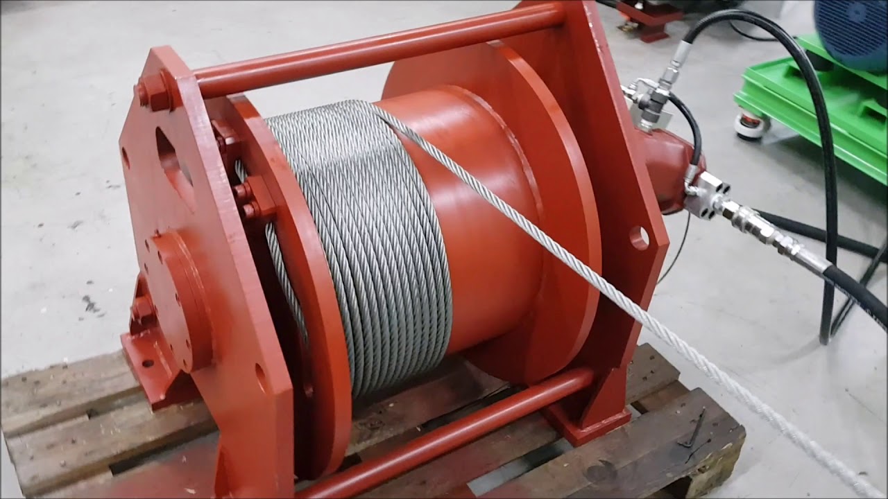[유한이엔에스 YoohanENS Co., Ltd.] 8톤 유압 드라이브 윈치 테스트 8ton hydraulic drive winch wire rope test
