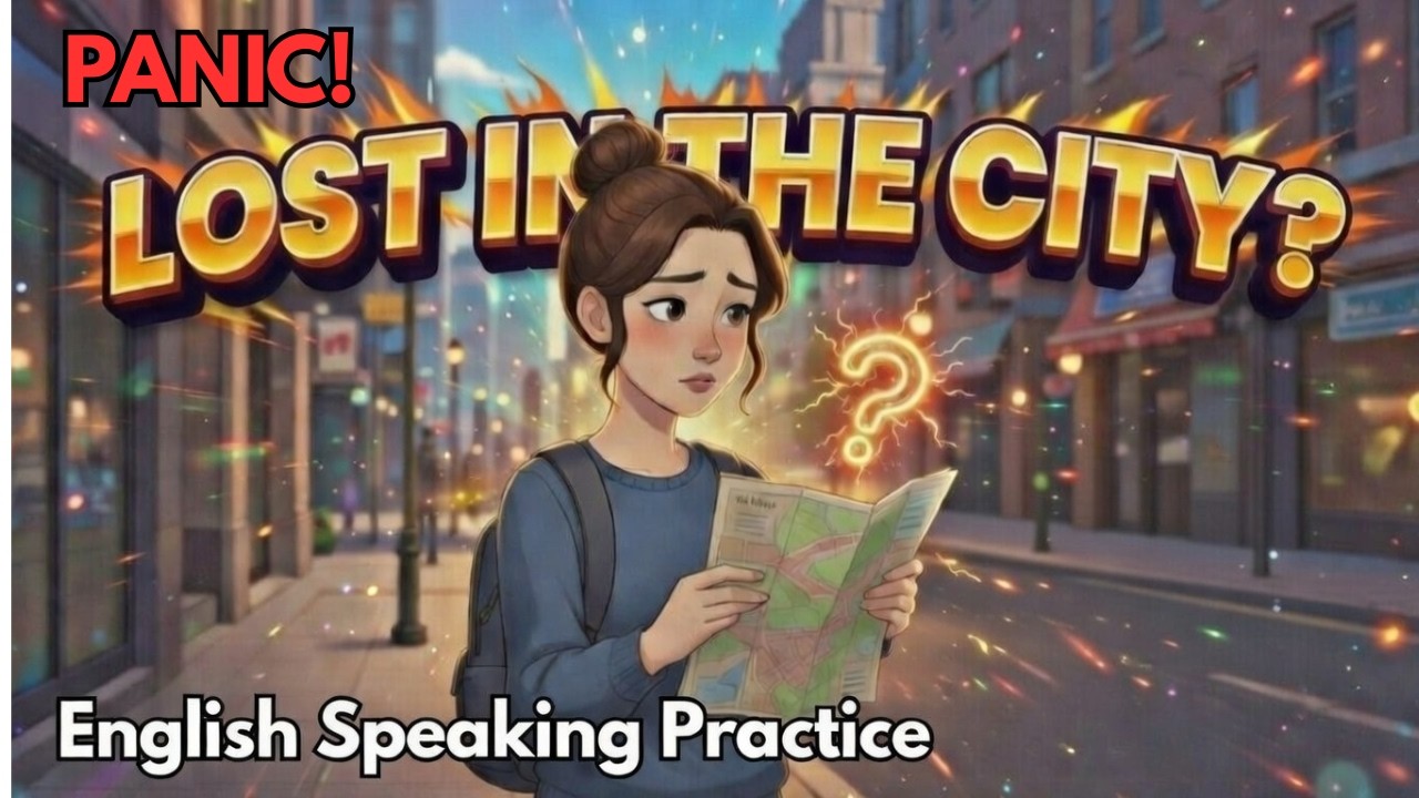 PANIC! Getting Lost & Asking for Directions - Real English Dialogue