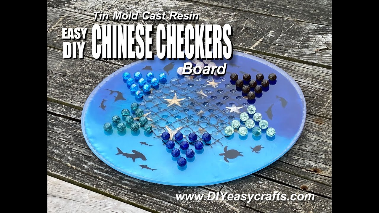 DIY Nautical Theme Chinese Checkers Board: Cheap Tin Mold Cast Resin